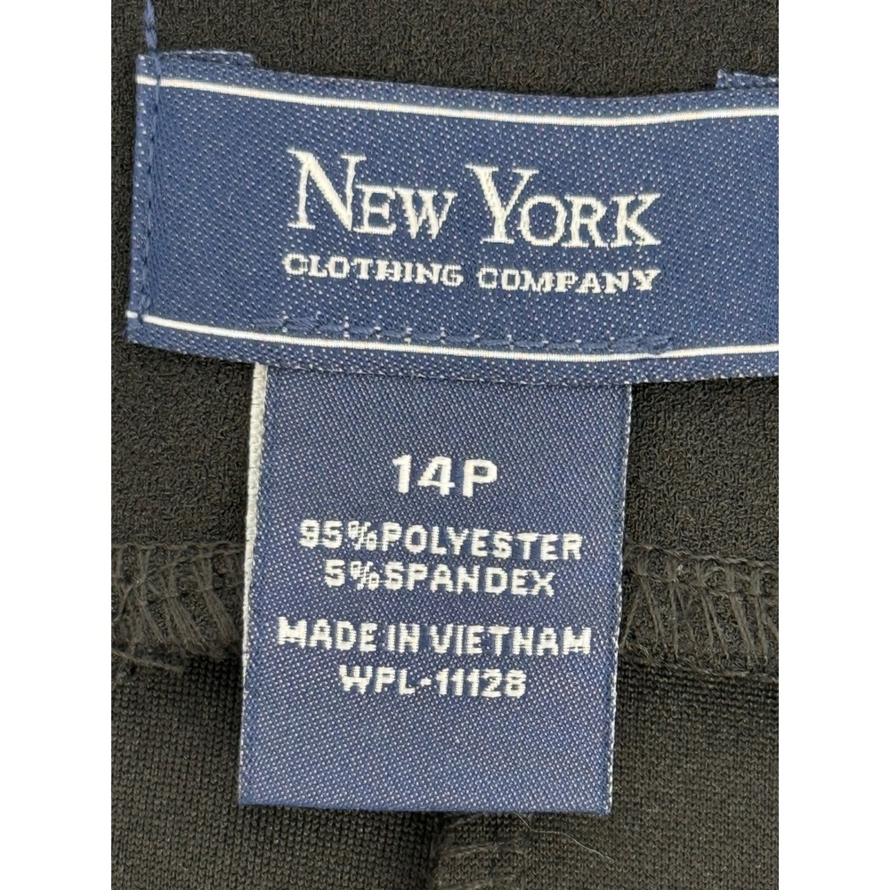 New York Clothing Company Black Tapered Belted Trousers Pants Womens Sz 14P NWT - Picture 9 of 12